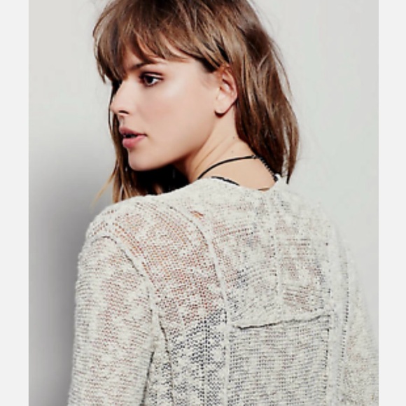 Free People Maxi Cardigan Sweater Oatmeal Free Spirit XS - Picture 2 of 11